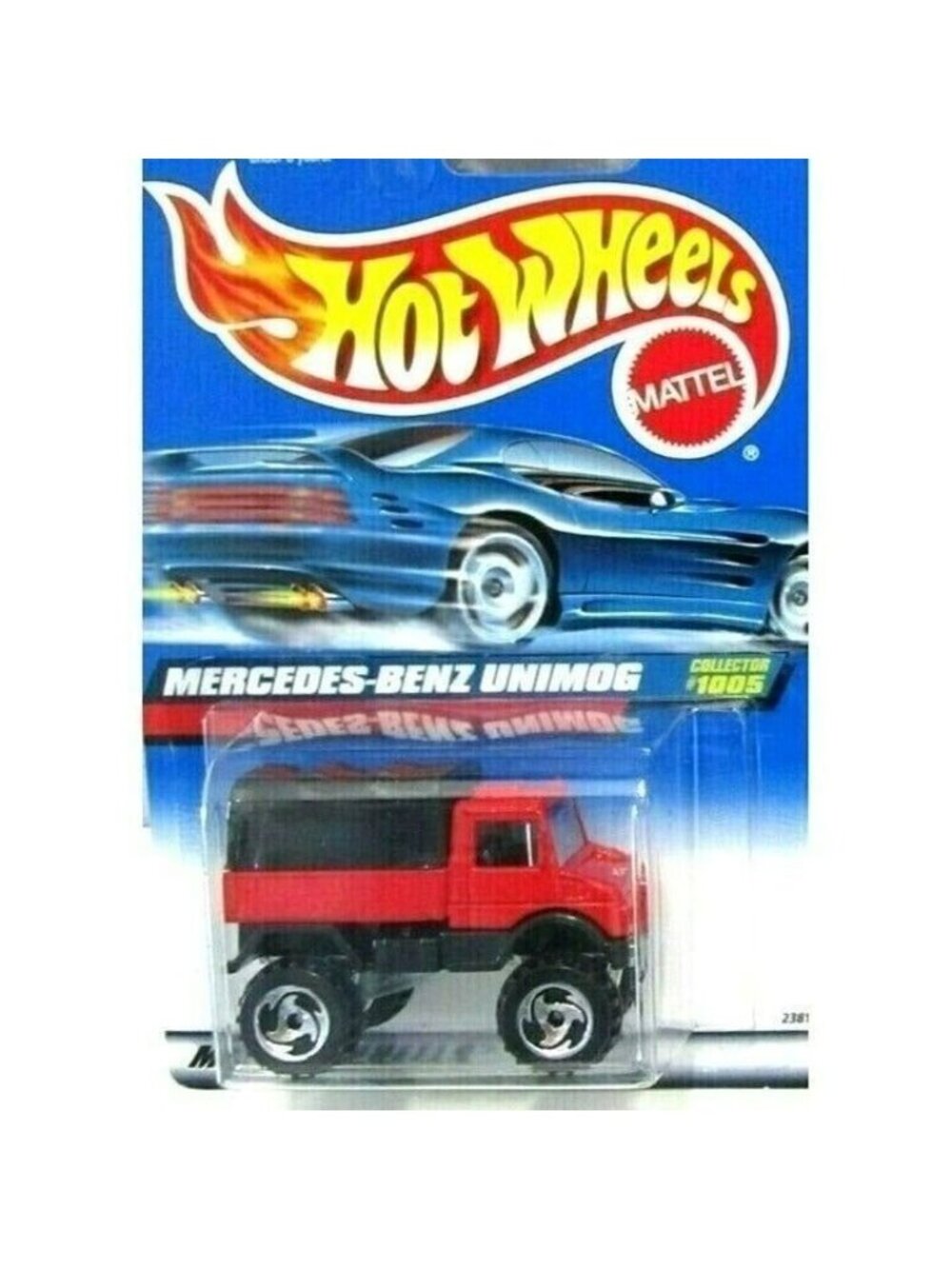 Vintage Die Cast Hot Wheels 1998 MERCEDES-BENZ UNIMOG 1005 Red/Black w/Chrome SB - Picture 3 of 10
